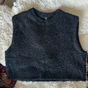 Free people cropped boucle sweater vest